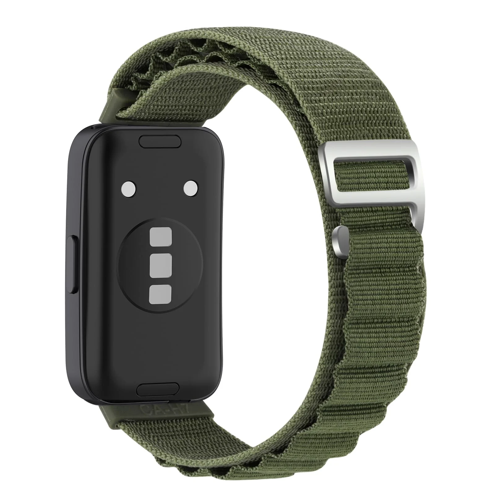 DL3 Mobilak Alpine Loop Band for Huawei Band 9 / Huawei Band 8, Women Men Nylon Sport Solo Loop Rugged Wristband with G‑Hook For Huawei Band 8/Band 9 - Green