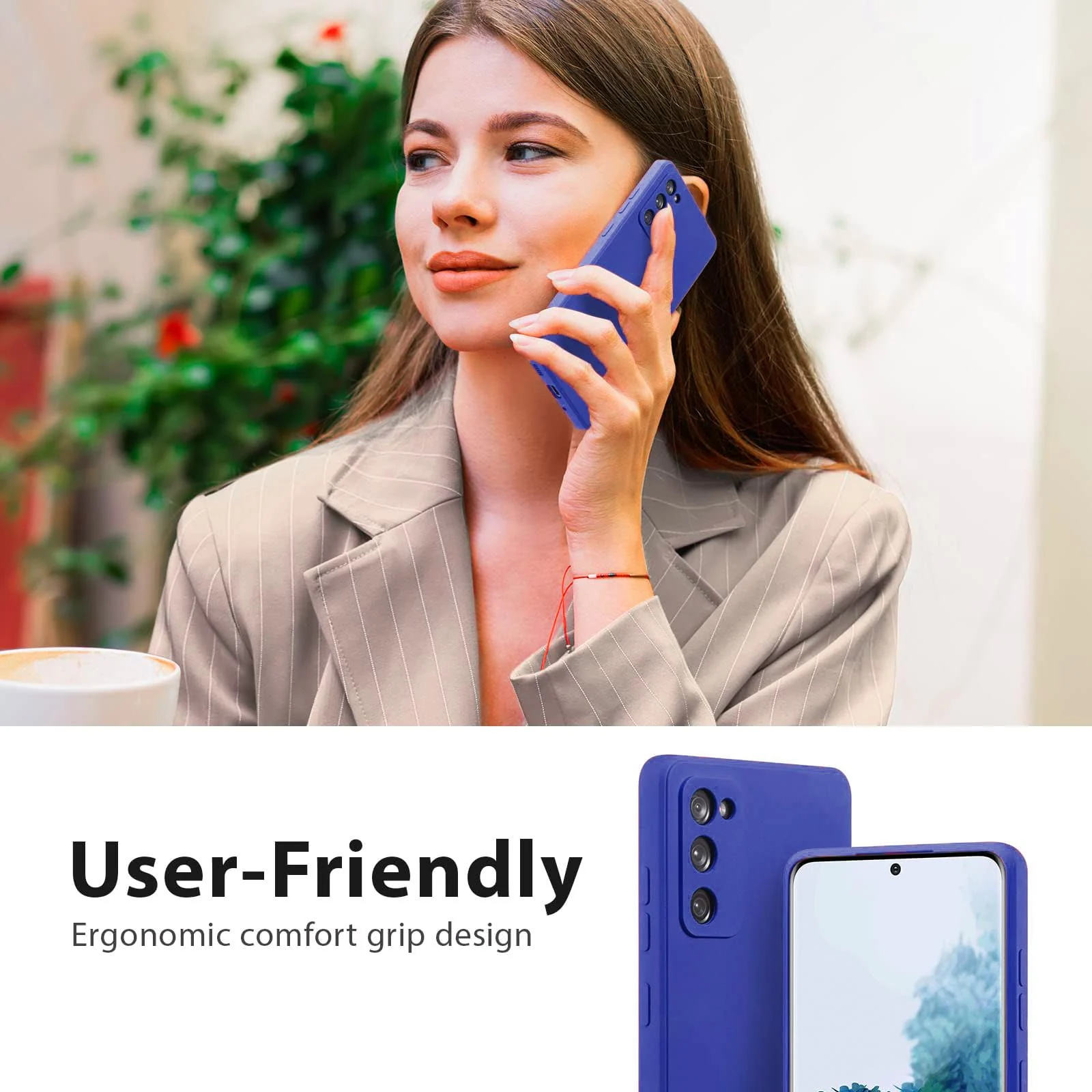 DL3 Mobilak Compatible with Samsung Galaxy S20 FE Case, Liquid Silicone Case, Full Body Camera Protective Cover, Shockproof, Slim Phone Case, Soft Microfiber Lining Case - Pepsi