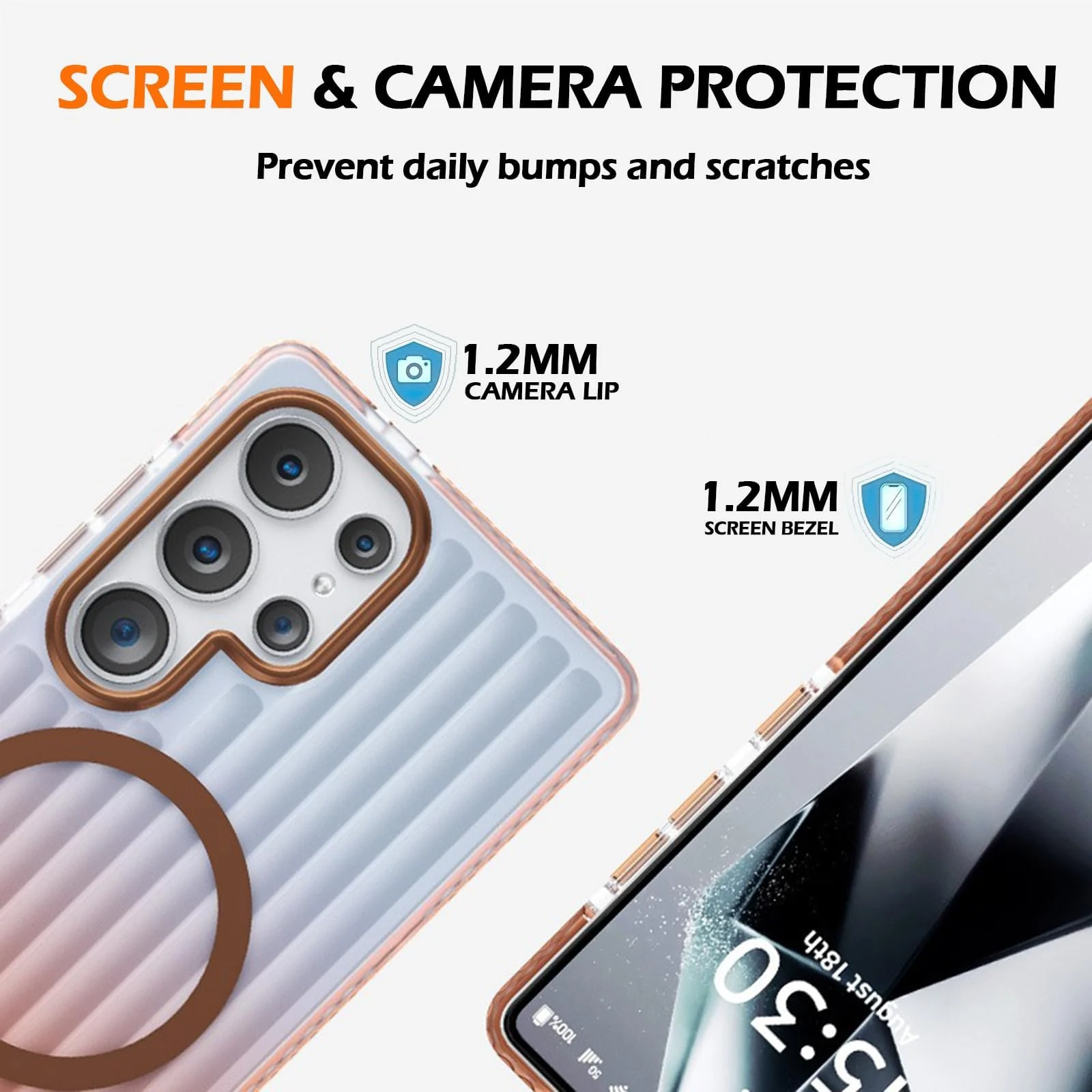 DL3 Mobilak Rugged Protective Case for Samsung Galaxy S26 Ultra, Compatible with MagSafe accessories, Camera protection, Shock-absorbing protection - Black
