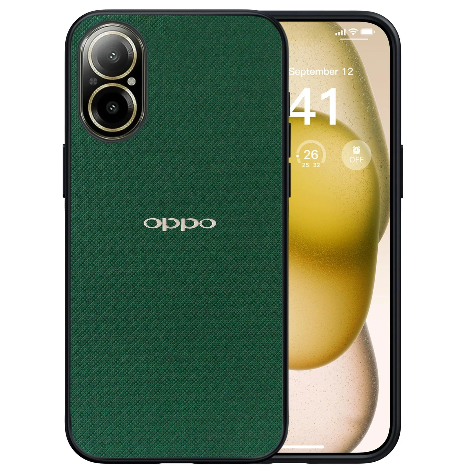 Dl3 Mobilak Compatible with Oppo Realme C67 4G Case Dual Layer Heavy Duty Cell Phone Protective Cover Shockproof Rugged with Non-Slip Textured - Black