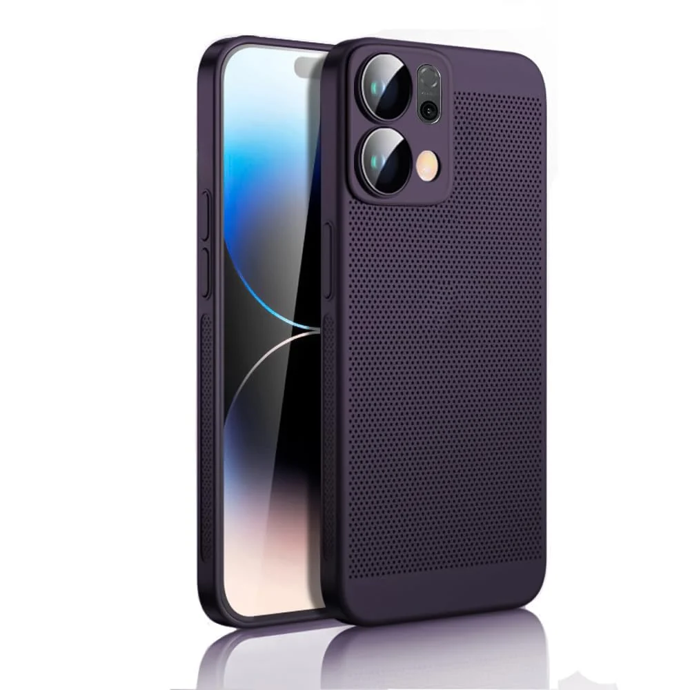 DL3 Mobilak PC Protective Case for OPPO Reno14 with Camera Protection and Shockproof Design - Purple