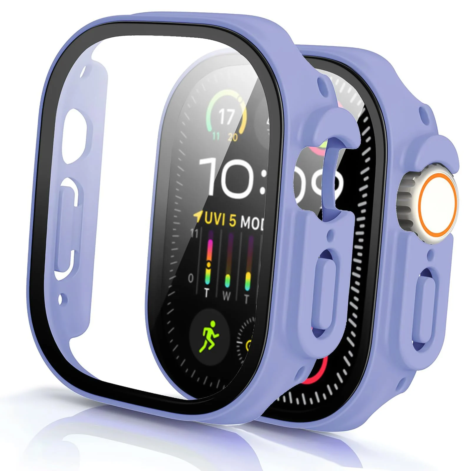 DL3 Mobilak Hard Case Designed for Apple Watch Ultra 2 (2023) / Ultra 1 49mm, Built-in 9H [HD Clear] Tempered Glass Screen Protector, [Full Protection] Slim Cover for iWatch 49mm