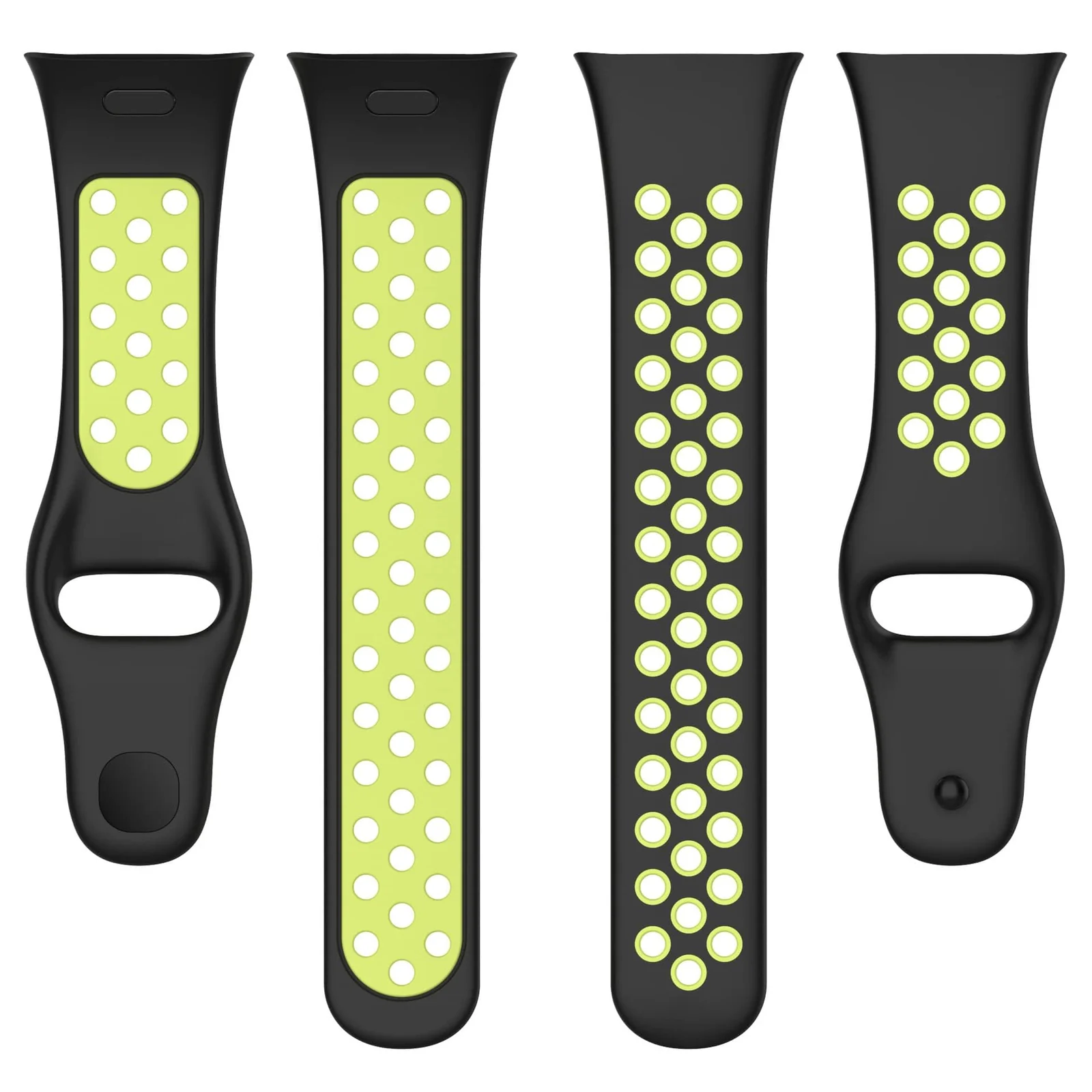 DL3 Mobilak Strap For Xiaomi Redmi Watch 3 (Not for Redmi Watch 3 Lite/Active), [Breathable] Soft Silicone Strap, Two Tone Band, Silicone Replacement Strap - Black