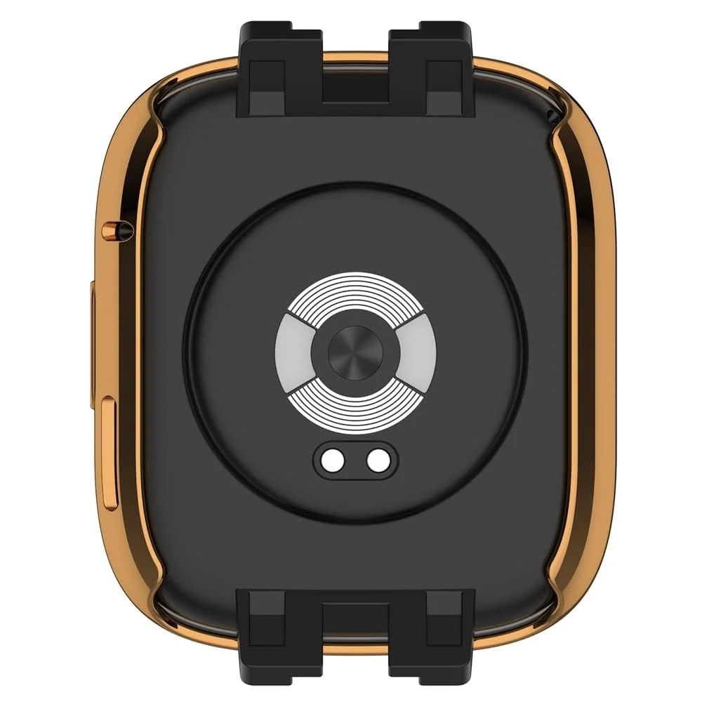 DL3 Mobilak Case Compatible with Xiaomi Redmi Watch 3 (Not Fit Watch 3 Active) Protective Case, Flexible TPU Full Protection Screen Protector Cover Scratch-Resistant Screen Protector Case - Rose Gold