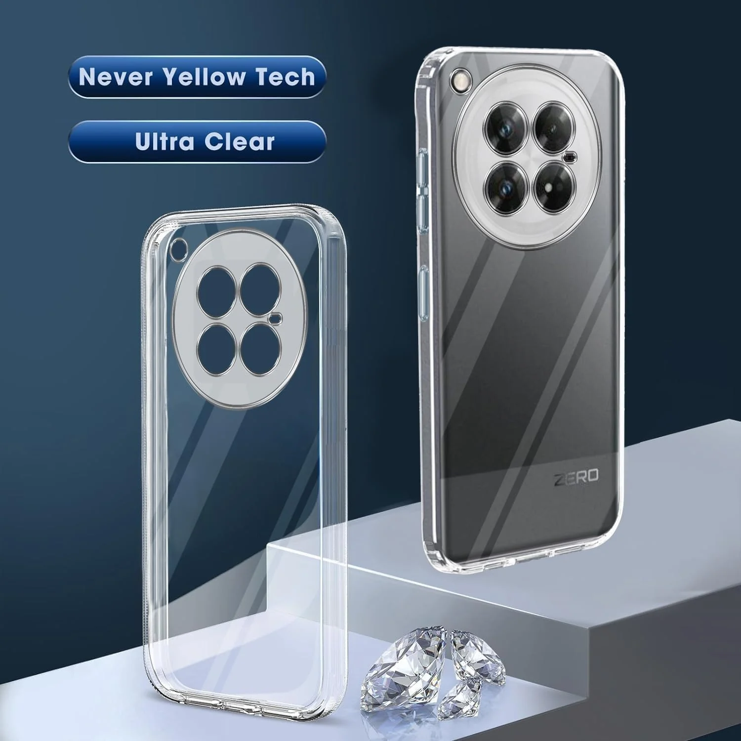 DL3 Mobilak Case Compatible with Infinix Zero 40 4G, Case Crystal Soft TPU Gel Case Flexible Silicone Anti-Scratch Camera Protection TPU Cover - Clear