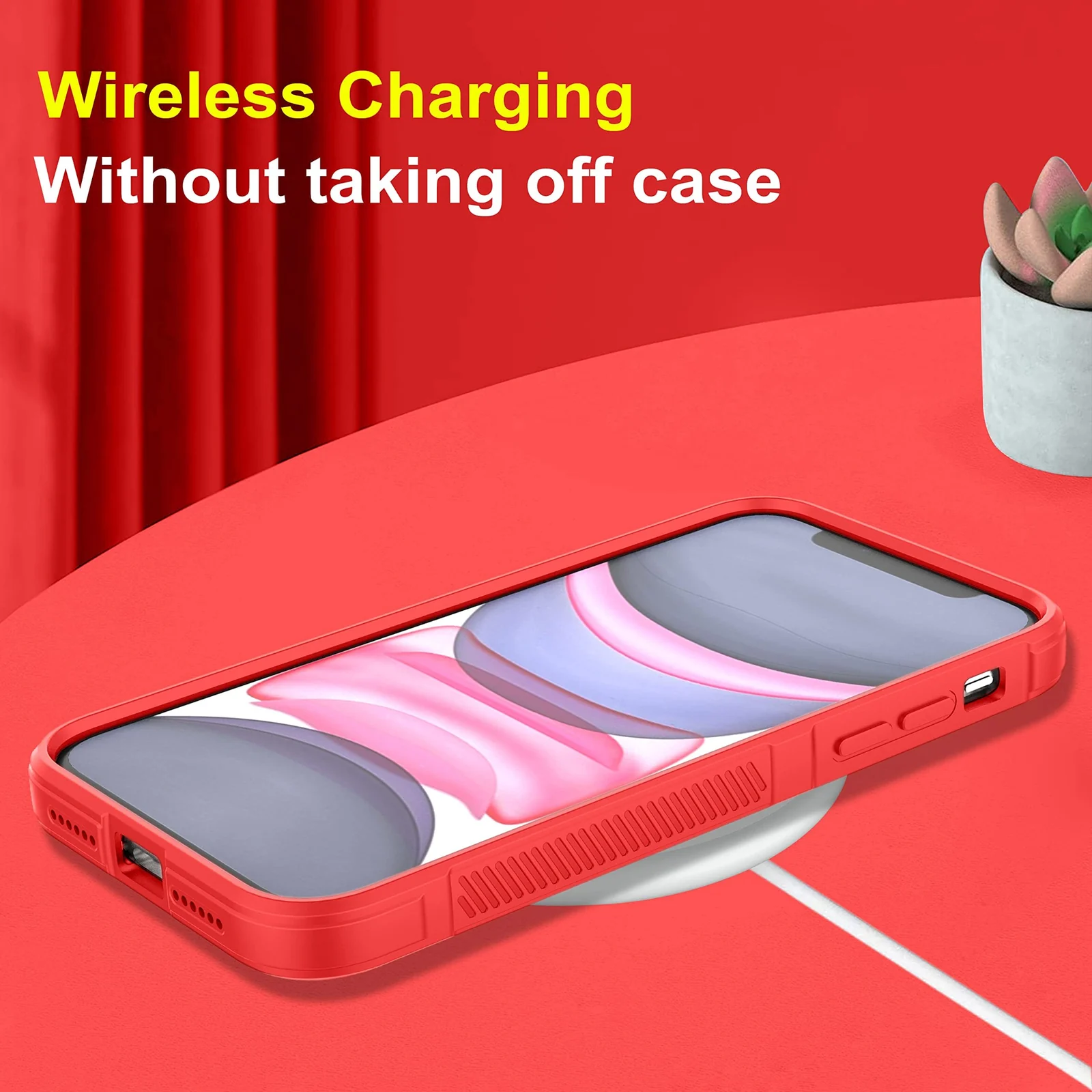 DL3 Mobilak Silicone Case for Samsung Galaxy A15 Heavy Duty Protective [Slim Fit] Shockproof Soft Flexible Protective Design Shock-Absorption TPU Cover With Camera Protection - Red
