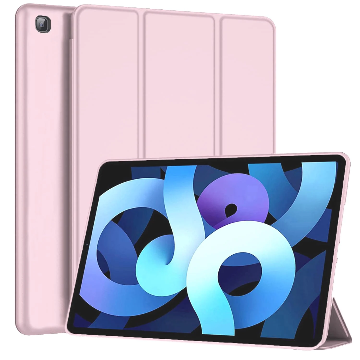 DL3 Mobilak Case Compatible with Samsung Galaxy Tab A7 (SM-T500 / T505) 10.4 inch 2020, Smart Cover Soft Baby Skin Silicone Back and Full Body Protection, Auto Wake/Sleep - Pink Sand