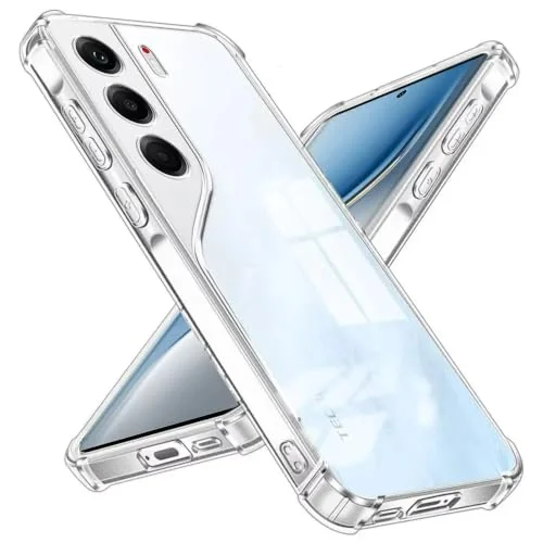 DL3 Mobilak Case Compatible with Tecno Camon 40 4G, Cover SiliconeTransparent TPU Gorilla Anti-shock Protector Camera Shockproof Corners - Clear