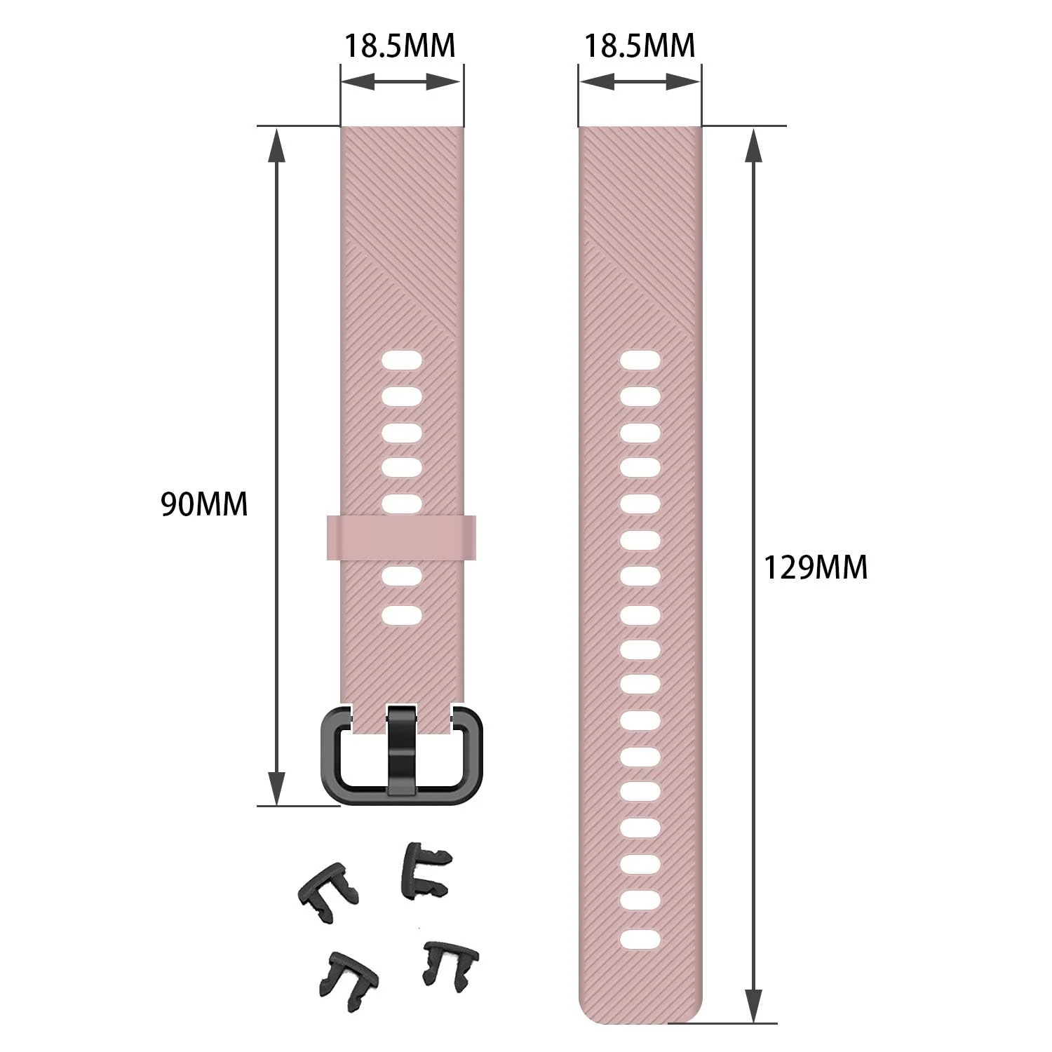 DL3 Mobilak Compatible with Huawei Band 4 Pro/Huawei Band 3 Pro/Huawei Band 3, Soft Silicone Sports Bracelet for Huawei Band 4 Pro/Band 3 Pro/Band3 - Pink