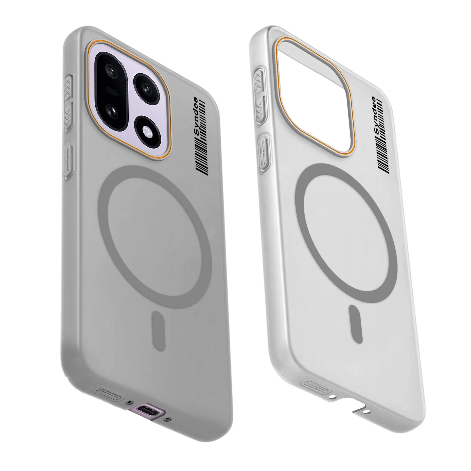 DL3 Mobilak Translucent Matte Case for OnePlus 15 5G, Compatible with MagSafe accessories, Shock-absorbing protection, Integrated ring holder - Gray