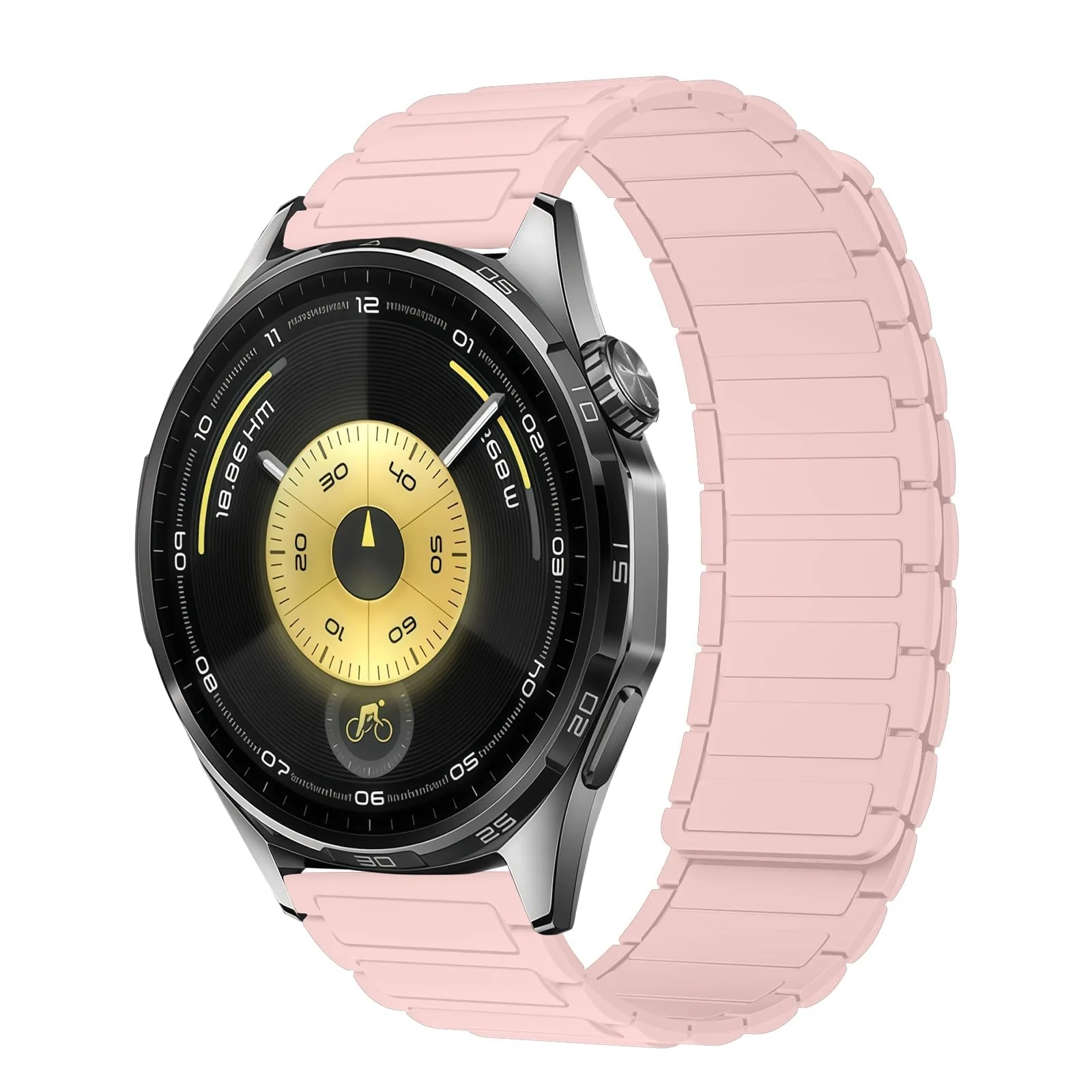 DL3 Mobilak 22mm Silicone Magnetic Strap for Xiaomi Redmi Watch 5 Active/5 Lite/Samsung Galaxy Watch 46mm/Watch 3 45mm/Gear S3/Huawei watch (GT6 GT5 GT4 GT3 GT2 GT 46MM)/GT2E/GT6 Pro/GT 5 Pro/Amazfit GTR4/Bip 6 - Pink