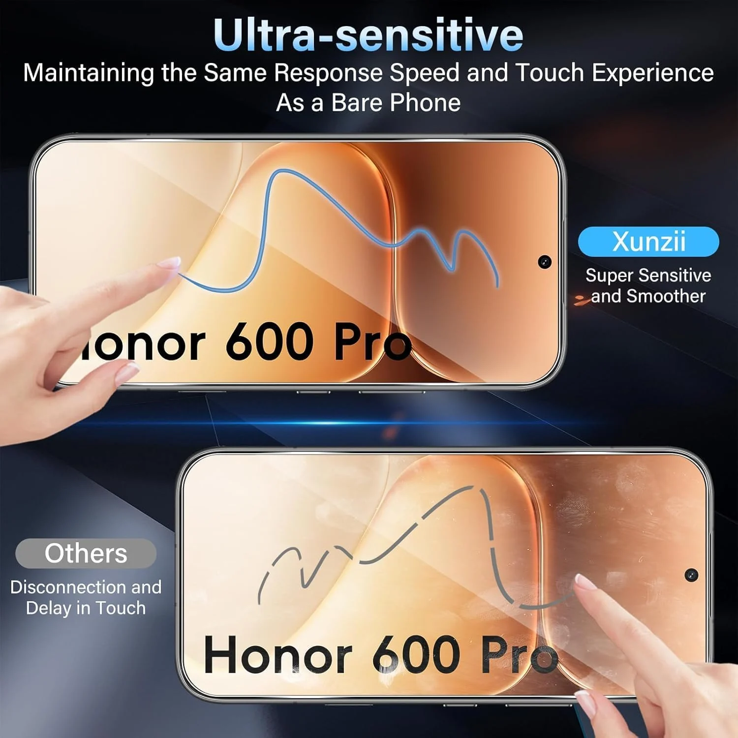 DL3 Mobilak for Honor 600 / Honor 600 Pro Tempered Glass Screen Protector, 9H Hardness Anti-Scratch Tempered Glass flim, Friendly, Anti-Scratch - Clear