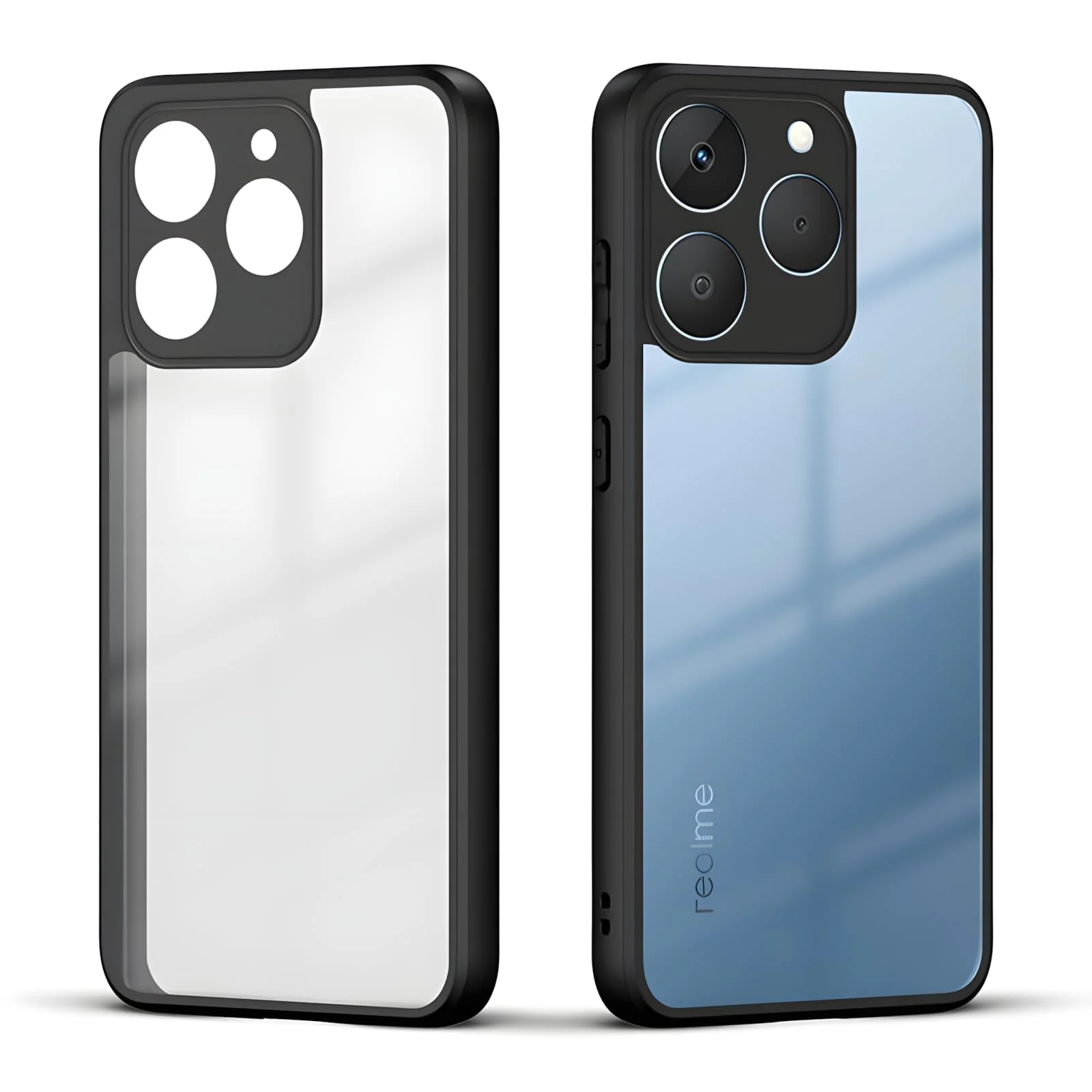 DL3 Mobilak Compatible with realme 15T 5G Case Transparent, Military-Grade Shockproof Anti-Yellowing, Slim Protective Phone Case Full Bumper Cover With Camera Protective - Black
