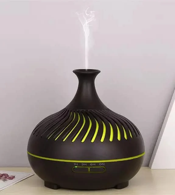 Mobigon Essential Oil Diffuser, Aromatherapy Diffuser 500ml with Remote Control, 4 Timer & Auto-Off Safety Switch, 7 Color LED Lights Mode, 10 Hours Quiet Humidifier for Bedroom - C.Dark Woody