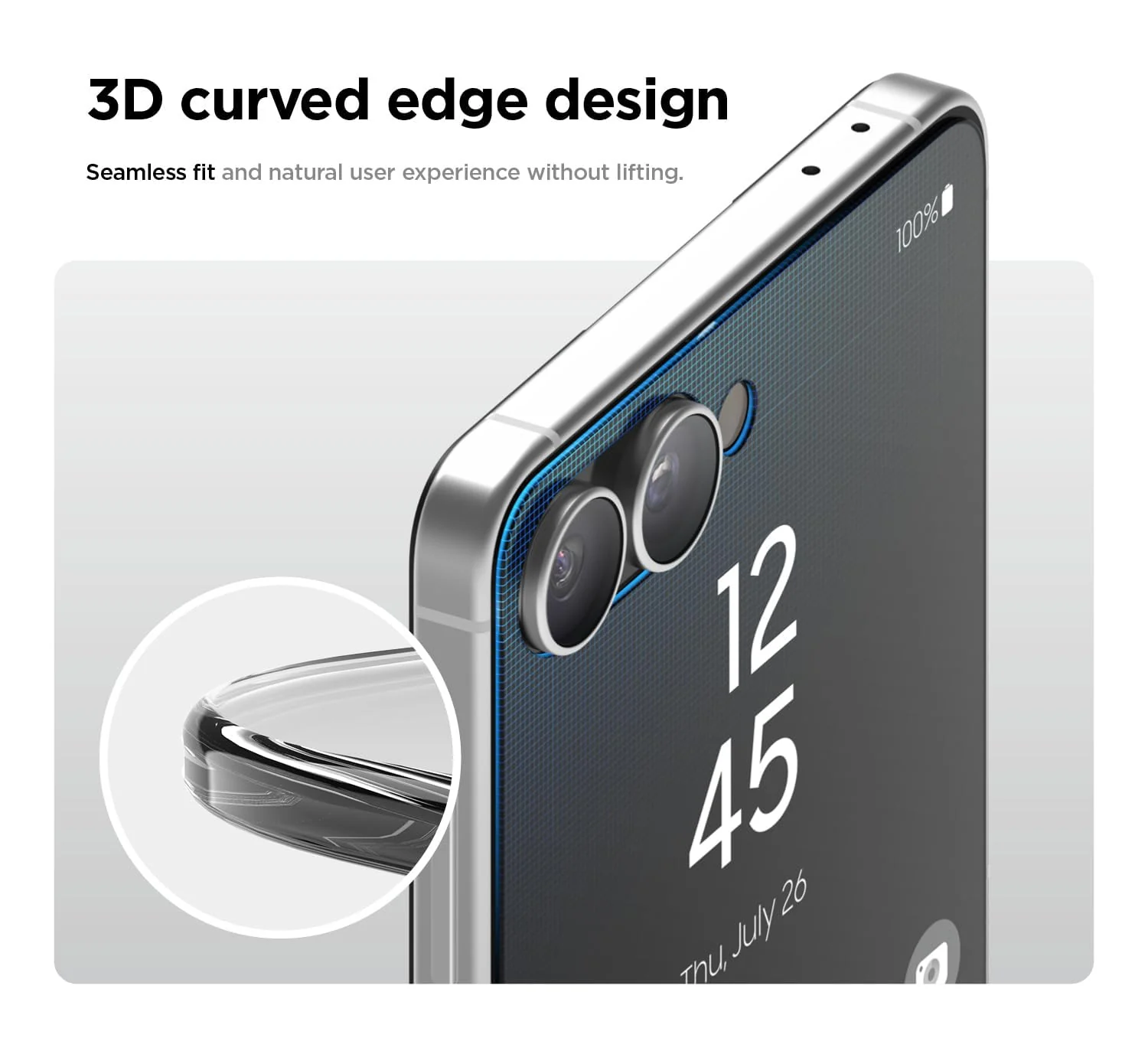 DL3 Mobilak Front Screen Protector for Samsung Galaxy Z Flip 7 2025, Tempered Glass Film with Easy Installation, Compatible with Cover, HD - Clear