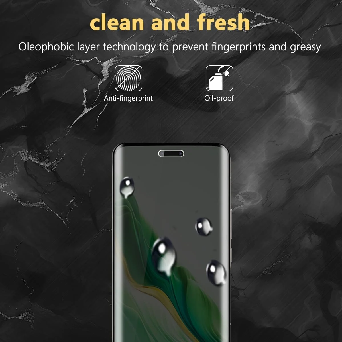 DL3 Mobilak Screen Protector for Honor Magic 6 Pro UV Glass Fingerprint Reader Support 3D Curved Anti-Spy Tempered Glass Screen Protector - Privacy
