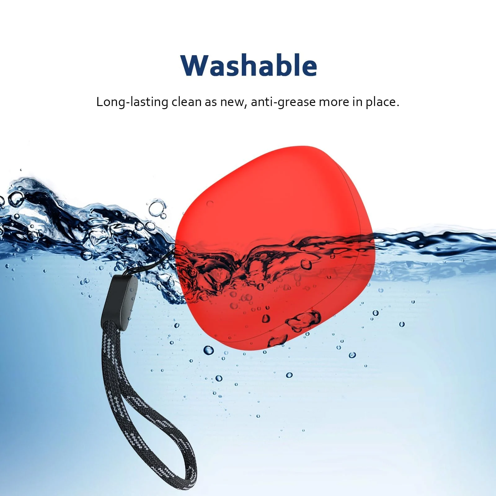 DL3 MOBILAK Silicone Cover Case Compatible with Soundcore R50i, Compatible with Soundcore P20i Portable Protective Case Cover With Keychain - Red