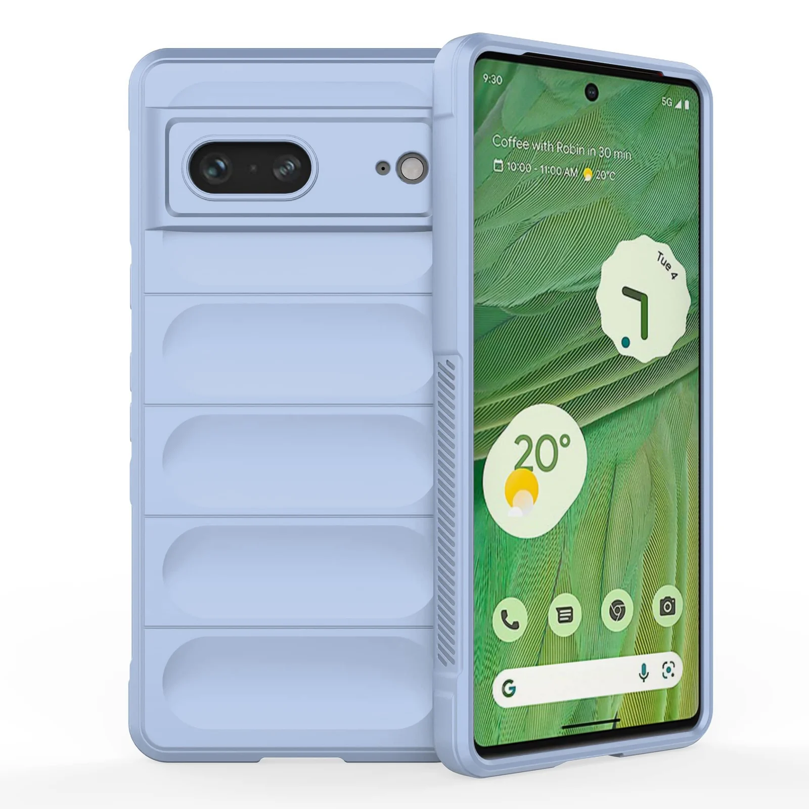 DL3 Mobilak Flexible Silicone and TPU Protective Case with Camera Protection for Google Pixel 7 - Baby Blue