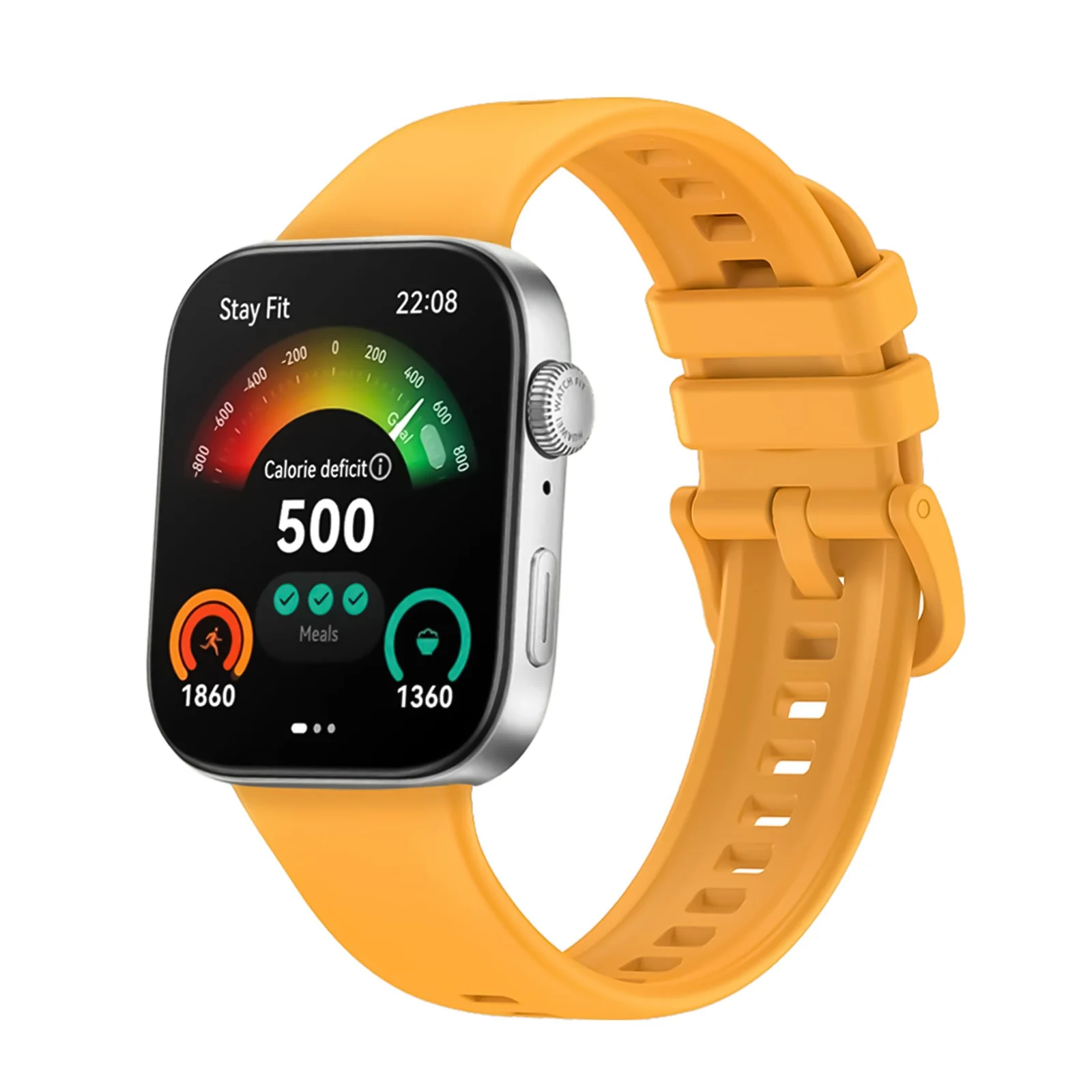 DL3 Mobilak Silicone Bracelet for Huawei Watch Fit 3/Watch Fit 4 Pro/Fit 4 Strap, Soft Silicone Sport Replacement Strap for Women/Men, Adjustable Waterproof Sports Band - Yellow
