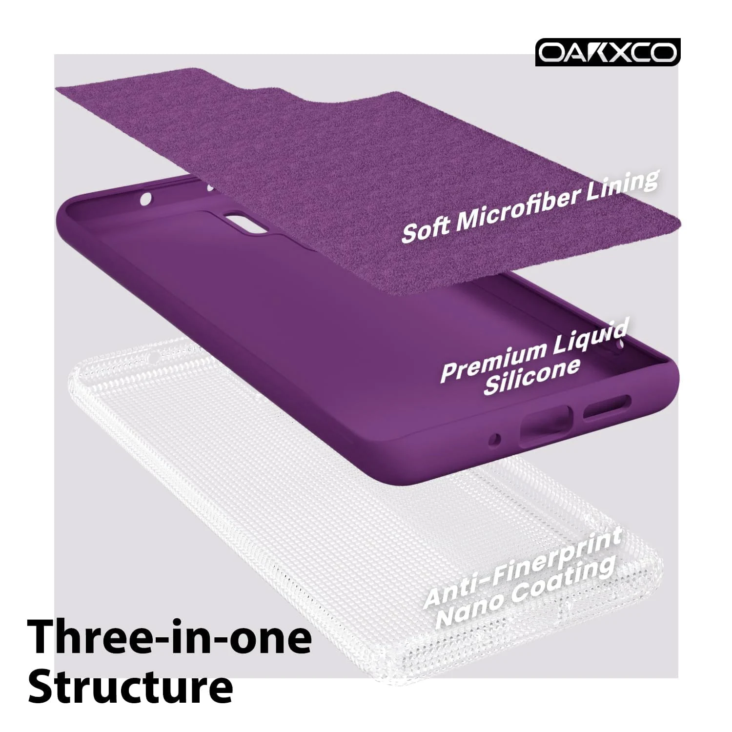 DL3 Mobilak Soft Silicone Protective Case for Huawei P30 Pro with Microfiber Lining and Shockproof Design - Violet