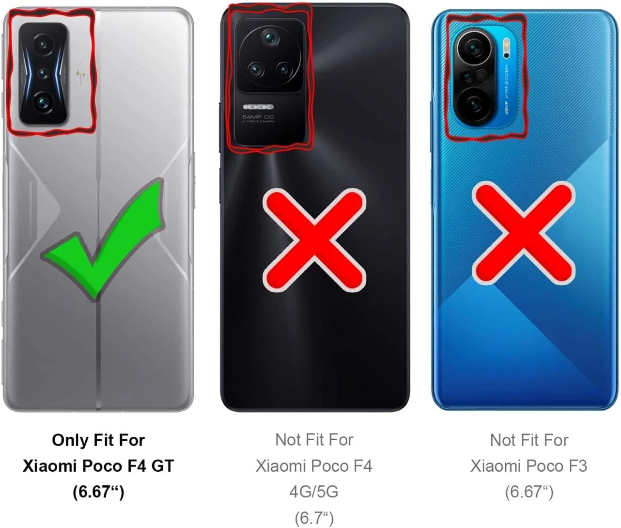 DL3 Mobilak Case Compatible with Poco F4 GT Case Crystal Soft TPU Gel Case Flexible Silicone Anti-Scratch Camera Protection TPU Cover - Clear
