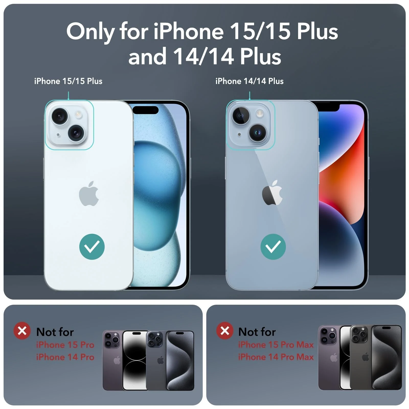 DL3 Mobilak Compatible with iPhone 15/15 Plus & iPhone 14/14 Plus Camera Lens Protector, Anti-Scratch HD Tempered Glass Lens Screen Protection Cover, Metal Individual Lens Ring - Blue