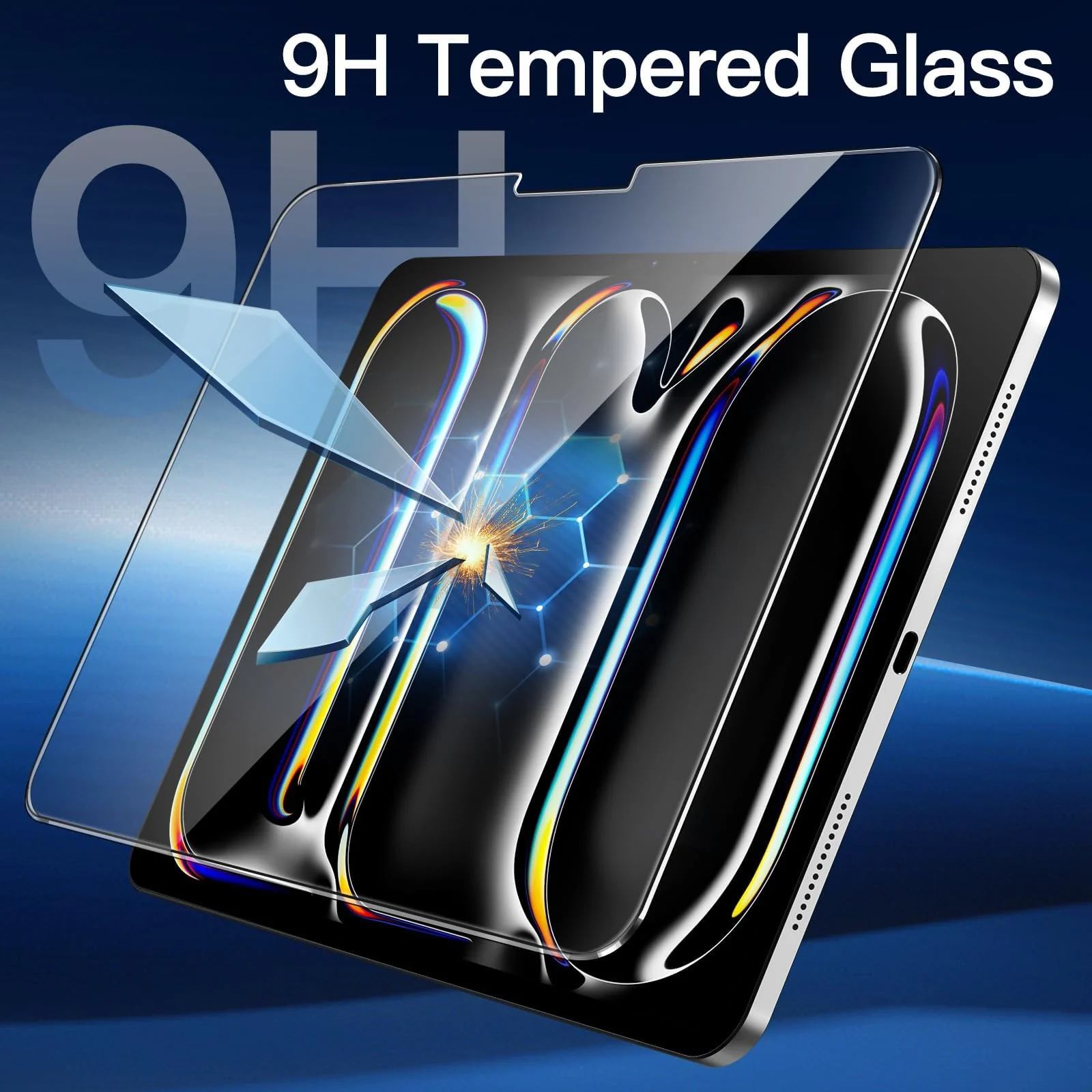 DL3 Mobilak Screen Protector For iPad Air 11-inch (M2) (2024) Tablet Tempered Glass Film [HD Crystal ] [Easy Installation] [Scratch Resistant] [9H Hardness] - Clear