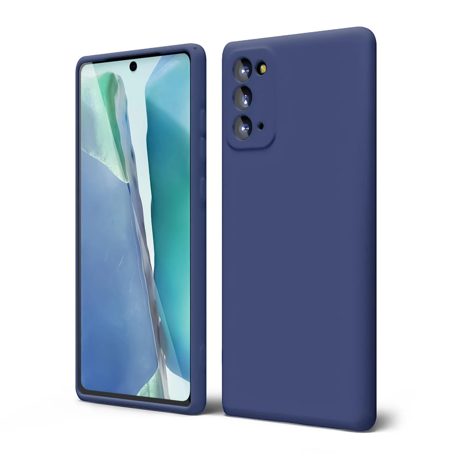 "DL3 Mobilak Liquid Silicone Case for Samsung Galaxy Note 20 5G (6.7""), Shock-absorbing protection, Scratch-resistant surface, Soft microfiber lining - Blue 1"