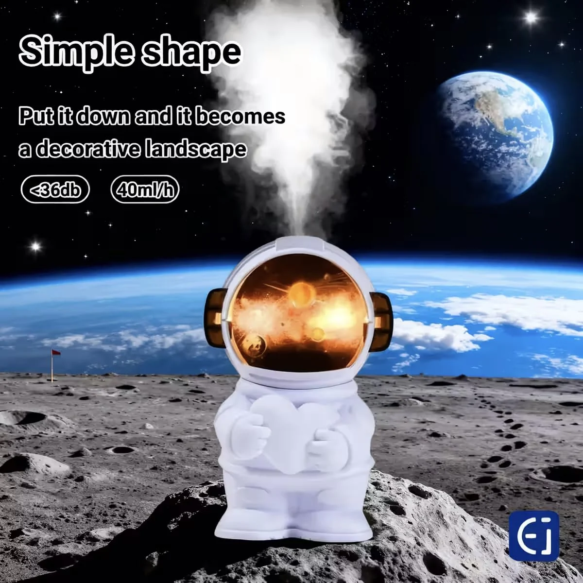 MOBIGON Astronaut 220 ml USB Humidifier, Style-1