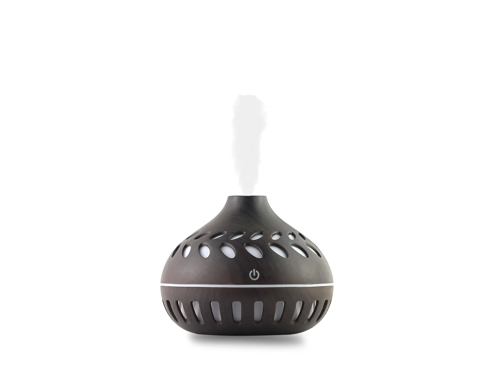 mobigon Wood Cool Mist Ultrasonic Humidifier for Room Moisture, Aroma Diffuser for Home, 200ml Essential Oil Diffuser with 7 Colorful Night Light, Auto Shut-Off, Home, Office, car (A.White)