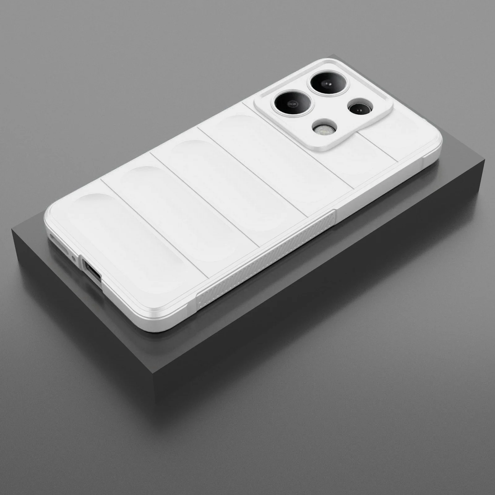 DL3 Mobilak Soft Silicone Protective Case for Xiaomi Redmi Note 13 4G with Camera Protection and Shockproof Design - White