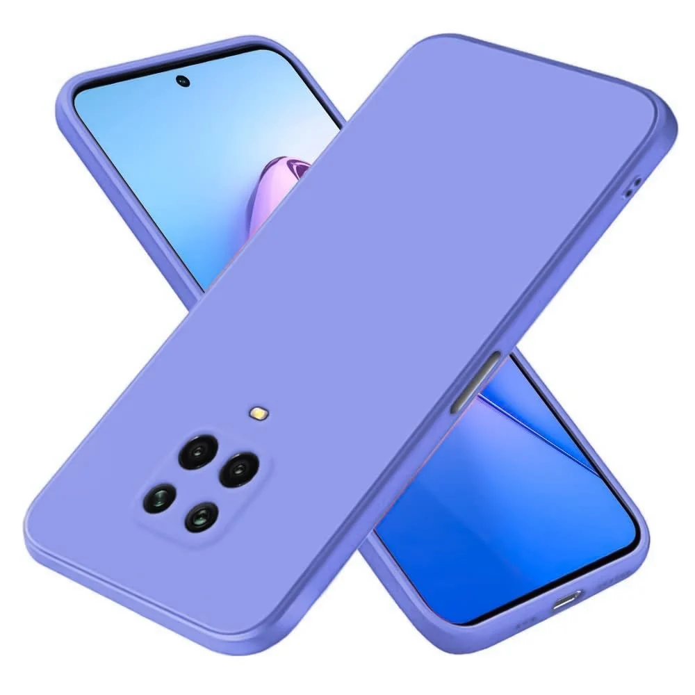 DL3 Mobilak Silicone Protective Case for Xiaomi Redmi Note 9S / 9 Pro / 9 Pro Max, Shock-absorbing protection, Scratch-resistant surface, Soft microfiber lining - Baby Blue