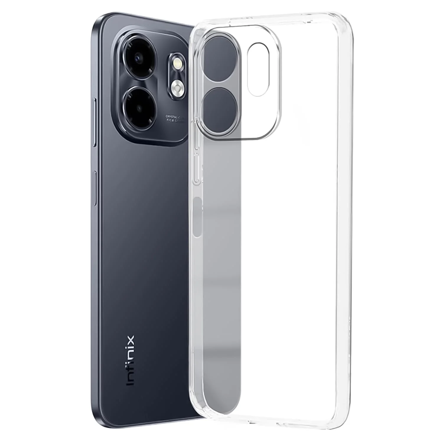 DL3 Mobilak Case Compatible with Infinix Smart 9 & Hot 50i, Case Crystal Soft TPU Gel Case Flexible Silicone Anti-Scratch Camera Protection TPU Cover - Clear