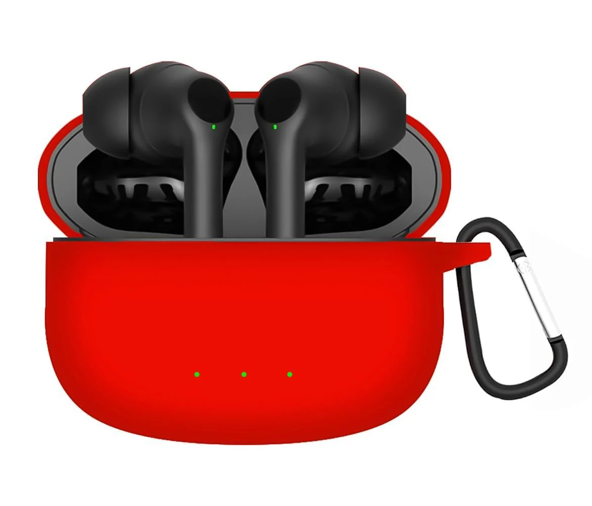 Oraimo FreePods 3C Earbuds — DL3 MOBILAK Silicone Case Compatible with Oraimo FreePods 3C Earbuds, Soft Silicone Protective Case Cover, Shockproof Sleeve with Carabiner Compatible with Oraimo FreePods 3C