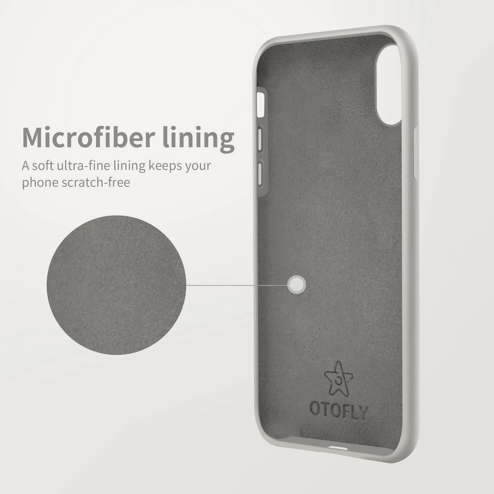 DL3 Mobilak Liquid Silicone Case for iPhone XR, Shock-absorbing protection, Scratch-resistant surface, Soft microfiber lining - Off White 2