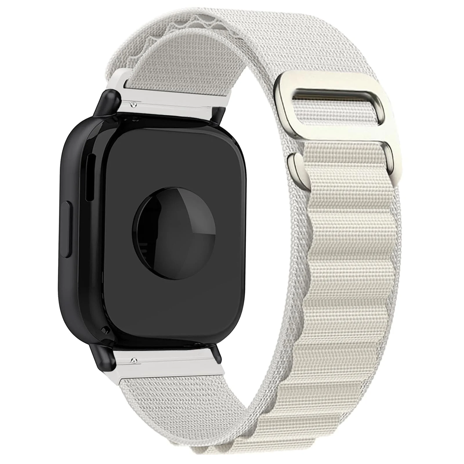 DL3 Mobilak Nylon Band Compatible with Xiaomi Redmi Watch 5 Active/Redmi Watch 5 Lite, 22mm Metal Buckle Sports Watch Strap Men Women Replacement Strap - White