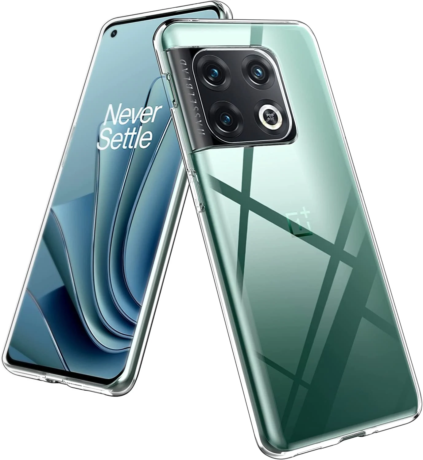 DL3 Mobilak Case Compatible with OnePlus 10 Pro 5G (2022) Case Crystal Soft TPU Gel Case Flexible Silicone Anti-Scratch Camera Protection TPU Cover - Clear