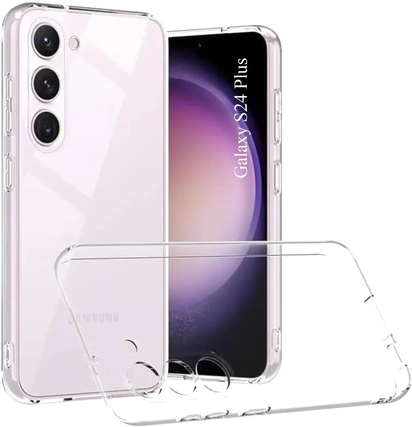 DL3 Mobilak Clear TPU Protective Case for Samsung Galaxy S24+ Plus 5G with Camera Protection and Shockproof Design - Clear