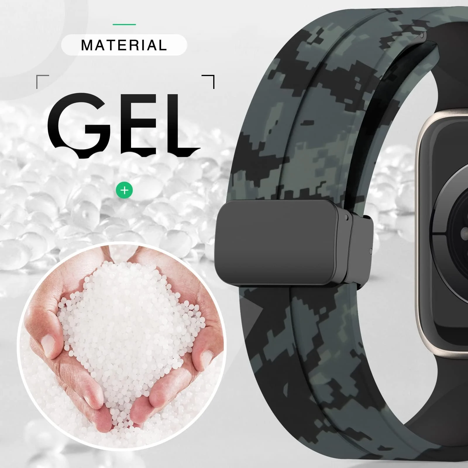 DL3 Mobilak Magnetic for Apple Watch Ultra Band 49mm 45mm 44mm 41mm 40mm 38mm 42mm, Soft Sport Silicone Strap for iwatch Series 9 8/7/6/5/4/3/2/SE/Ultra 2 (Digital, 38mm/40mm/41mm) - Digital Blue