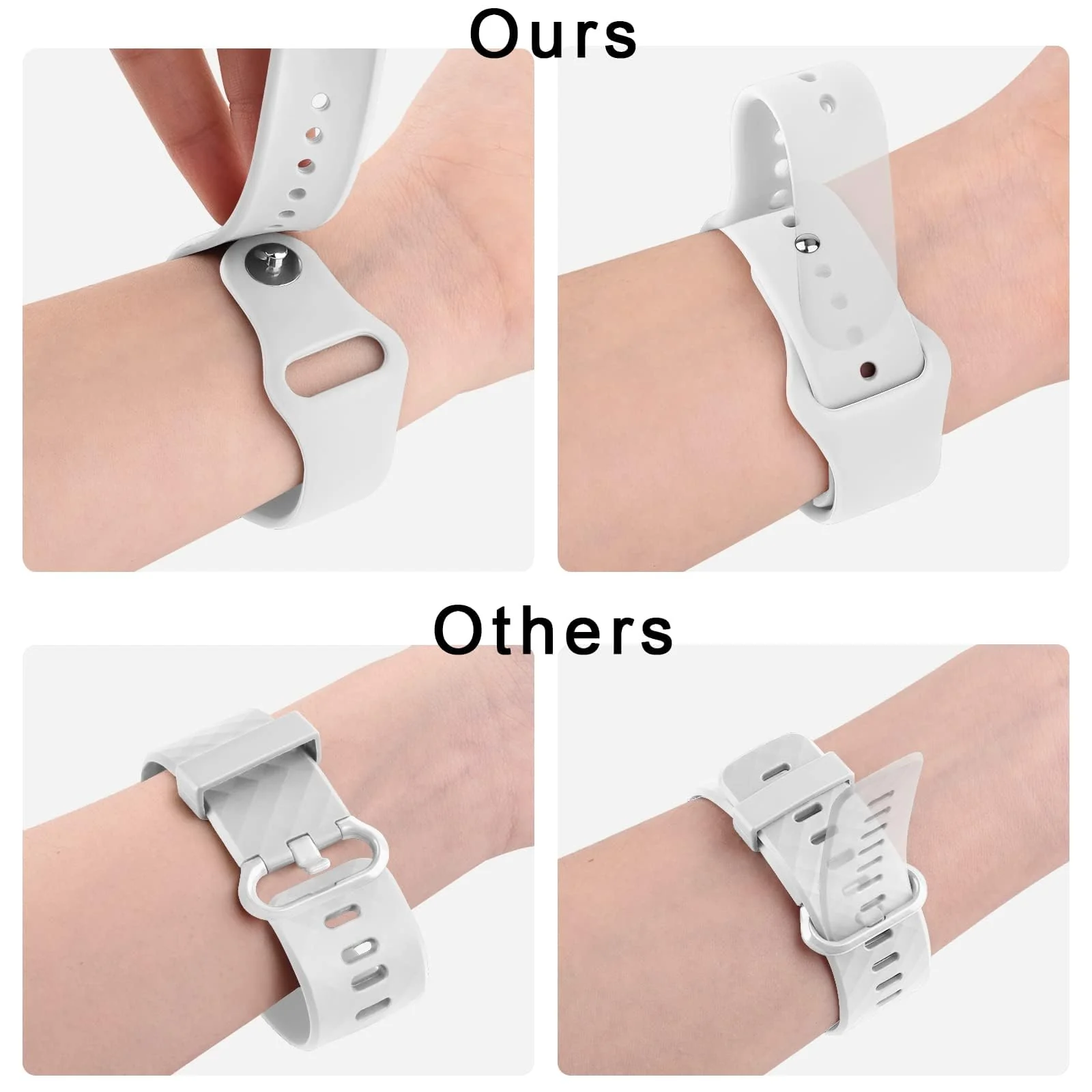 DL3 Mobilak Straps Compatible with Xiaomi Redmi Watch 5 Active/Redmi Watch 5 Lite Bracelets for Men Women, 22mm Soft Silicone Strap, Waterproof Adjustable Band Sports Replacement - White