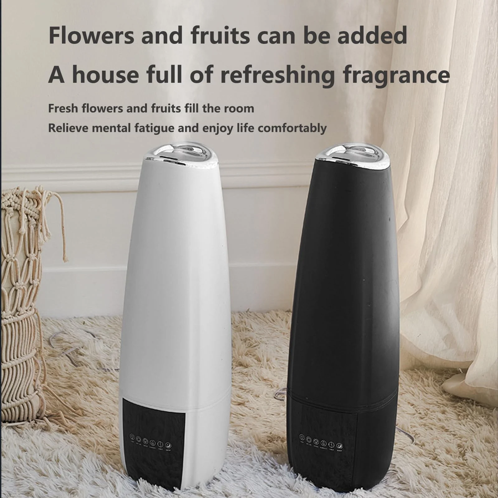 MOBIGON Smart 6.5 L Top-Fill Cool Mist Humidifier, White