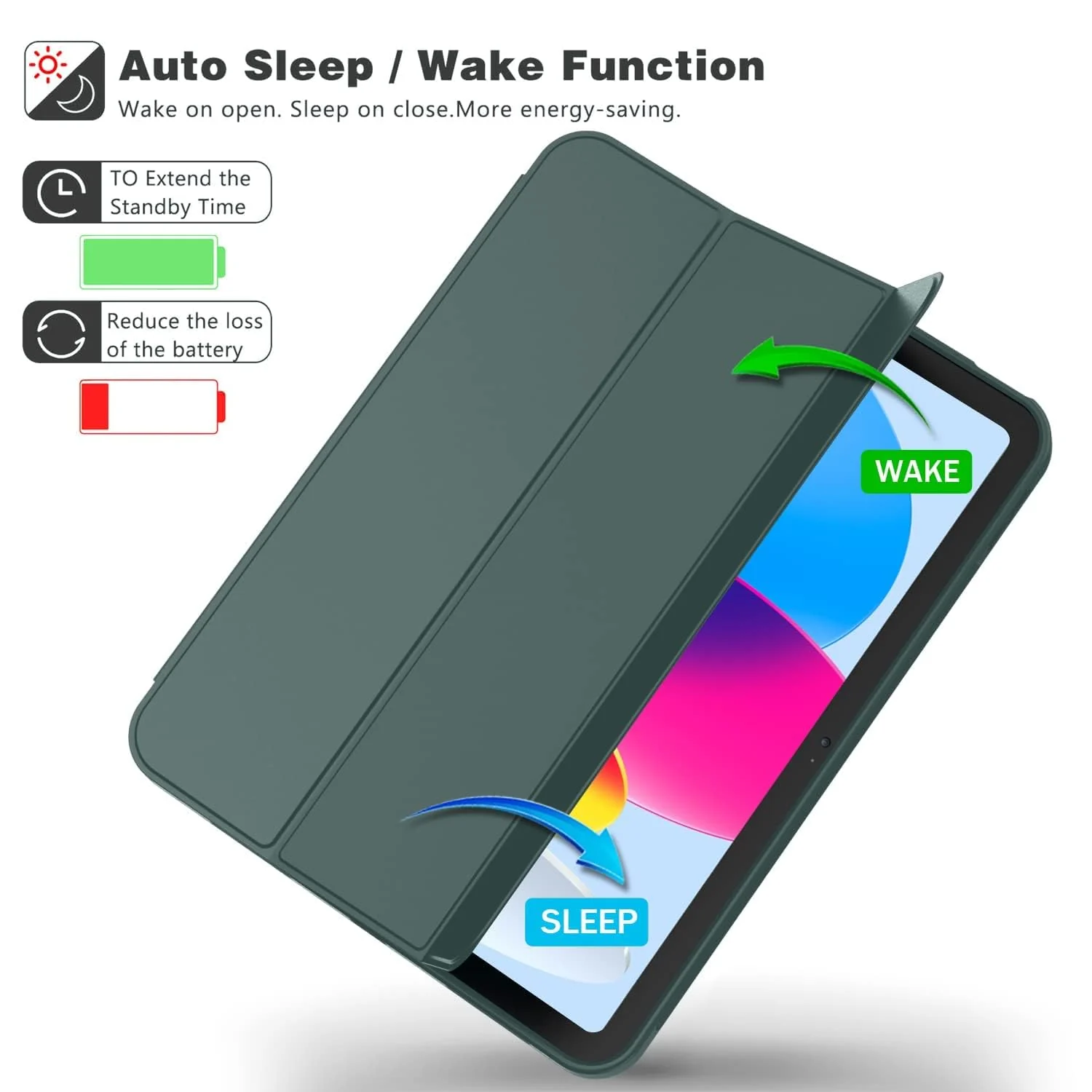 DL3 Mobilak Smart Case For Huawei MatePad 11.5s 2024 11.5 inch (Not matePad 11.5) Cover with Pencil Holder, Soft TPU Smart Stand Back Cover Auto Wake/Sleep - Green
