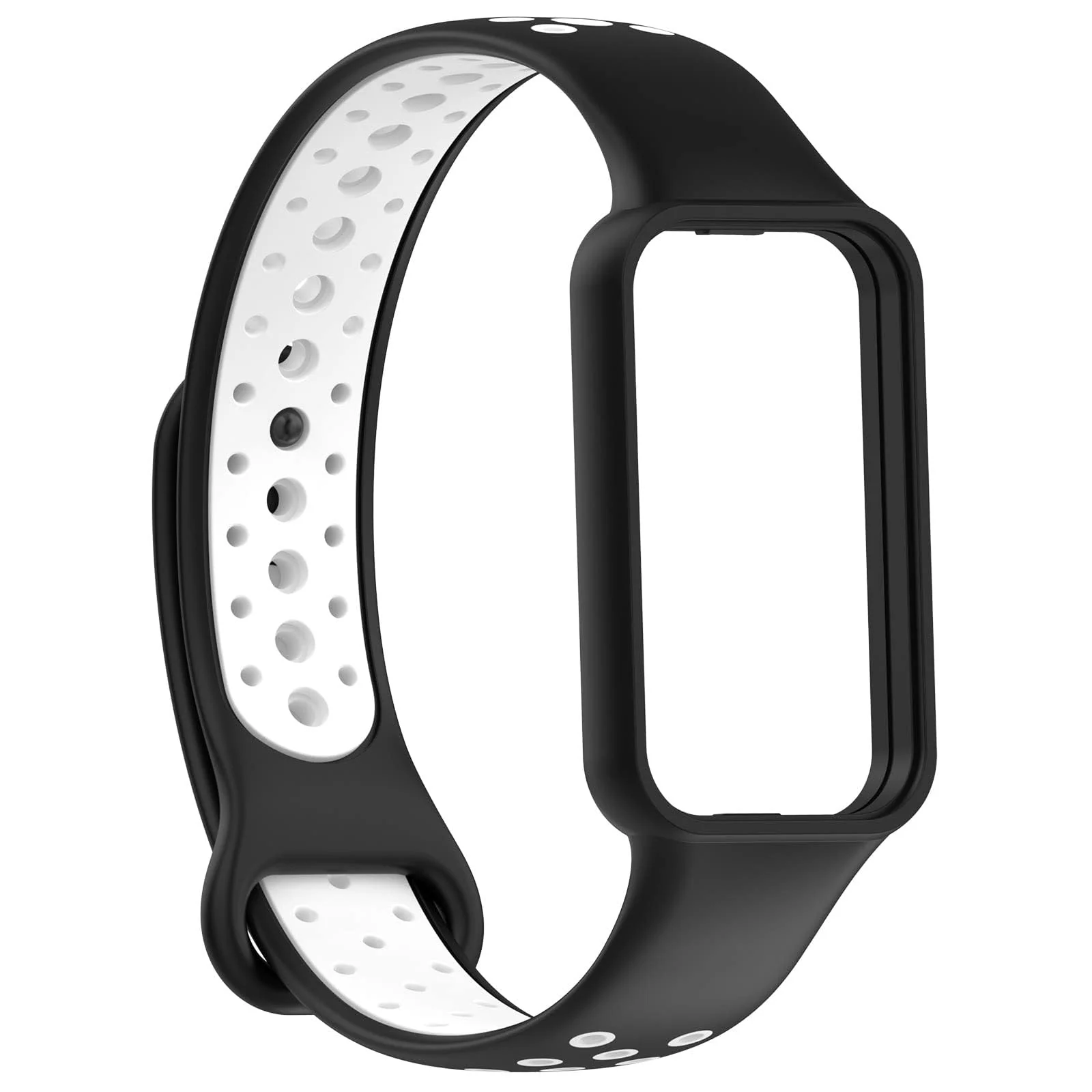 DL3 Mobilak Smart Watch Strap for Xiaomi Redmi Band 2, Sport Silicone Watch Band Wrist Strap, Replacement Bracelet Wristband Wrist Strap for Xiaomi Redmi Smart Band2 Accessories - Black White