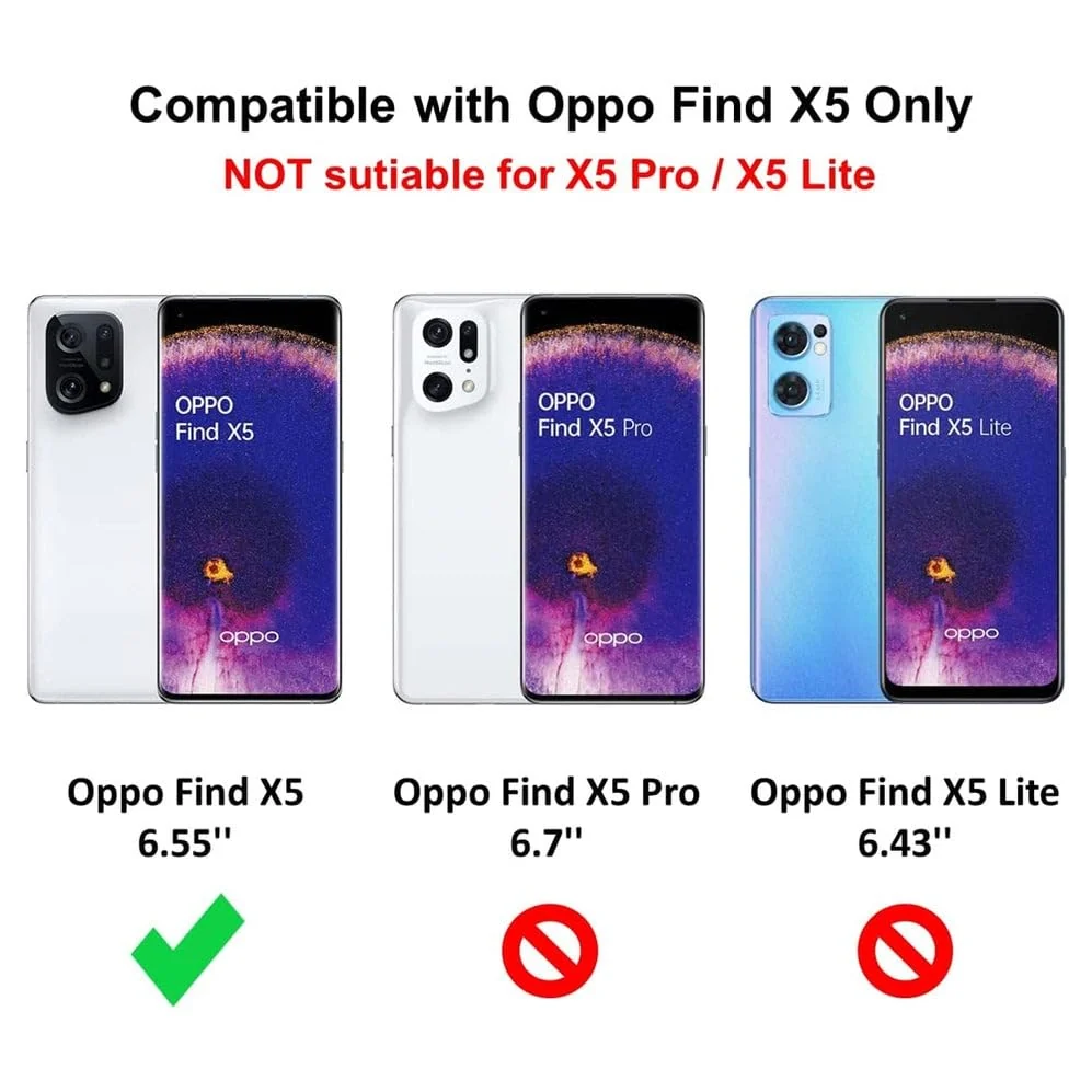 DL3 Mobilak Clear TPU Protective Case for OPPO Find X5 with Camera Protection and Shockproof Design - Clear
