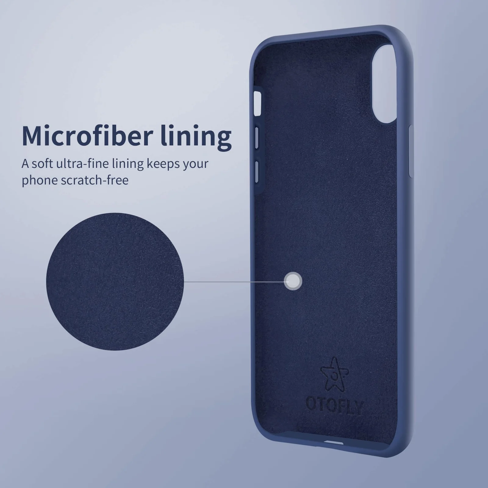 DL3 Mobilak Liquid Silicone Case for iPhone XR, Shock-absorbing protection, Scratch-resistant surface, Soft microfiber lining - Blue