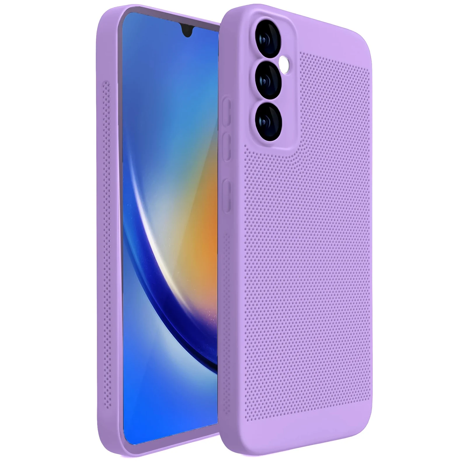 DL3 Mobilak PC Protective Case for Samsung Galaxy A24 4G with Camera Protection and Shockproof Design - Light Purple