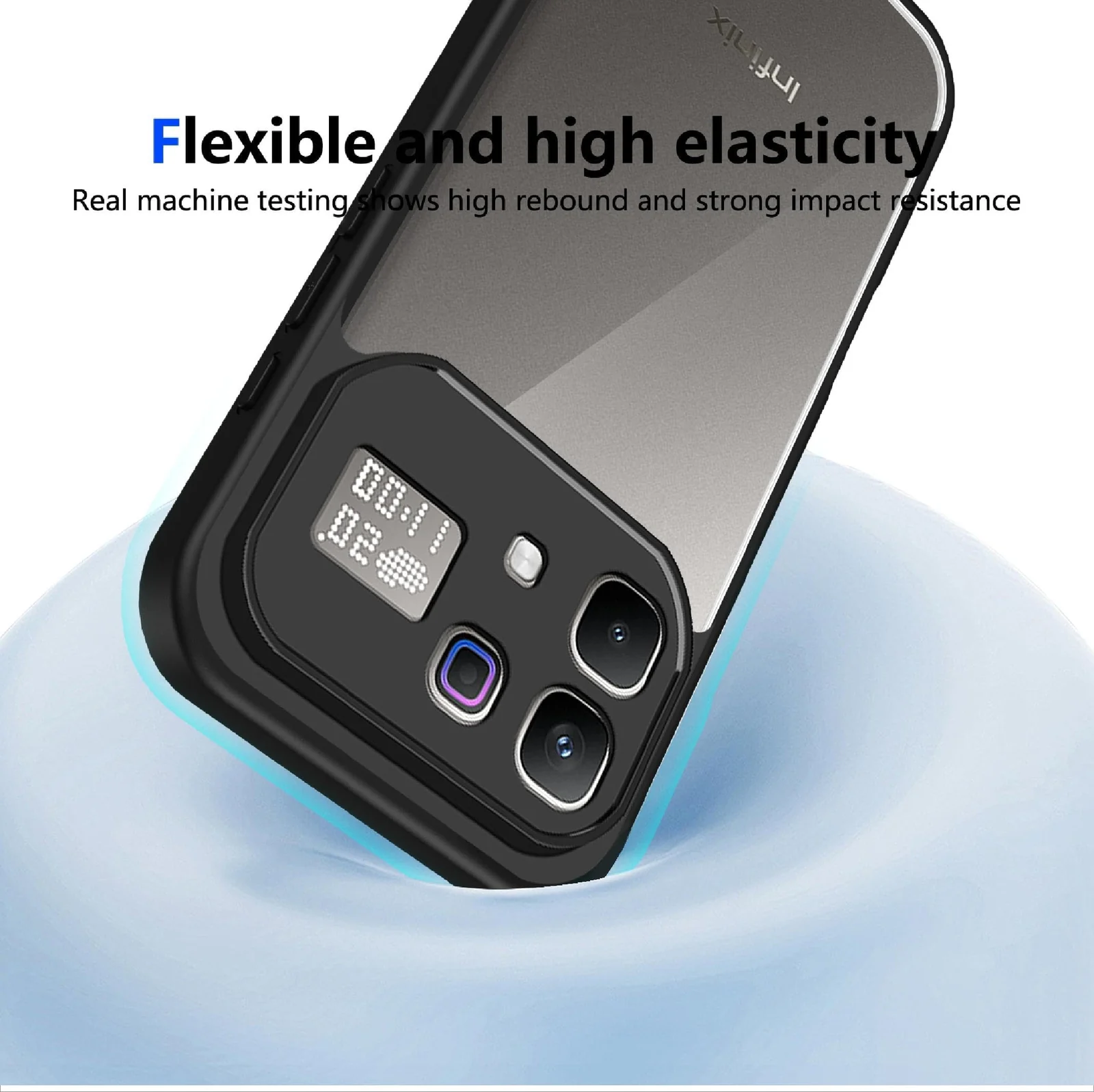 DL3 Mobilak Clear TPU Case for Infinix Note 60 Pro 5G, Camera protection, Shock-absorbing protection, Scratch-resistant surface - Black