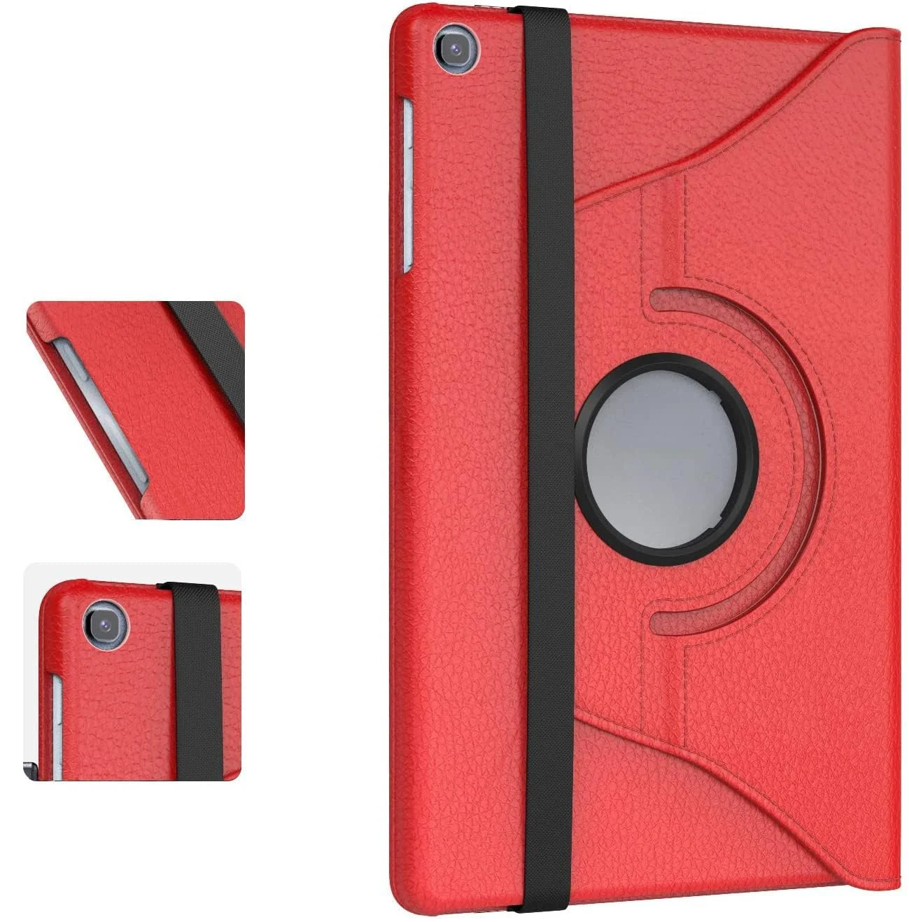 DL3 Mobilak Protective Cover for Samsung Galaxy Tab S6 Lite 2024/2022/2020 10.4 inch Tablet, 360° Rotatable Smart Stand, Leather Folio Flip Cover with Multi-Angle Viewing, Auto Wake Sleep - Red