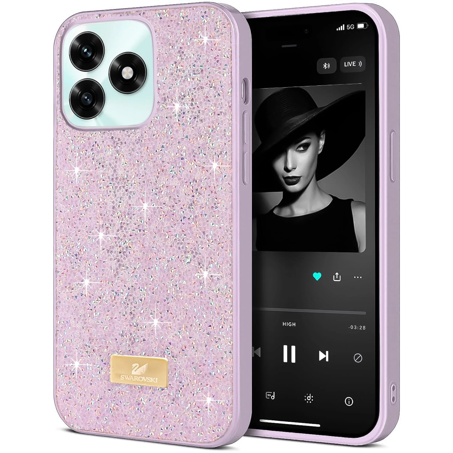 Honor X5c Plus — DL3 Mobilak Glitter Protective Case for Honor X5c Plus, Supports wireless charging, Shock-absorbing protection, Scratch-resistant surface