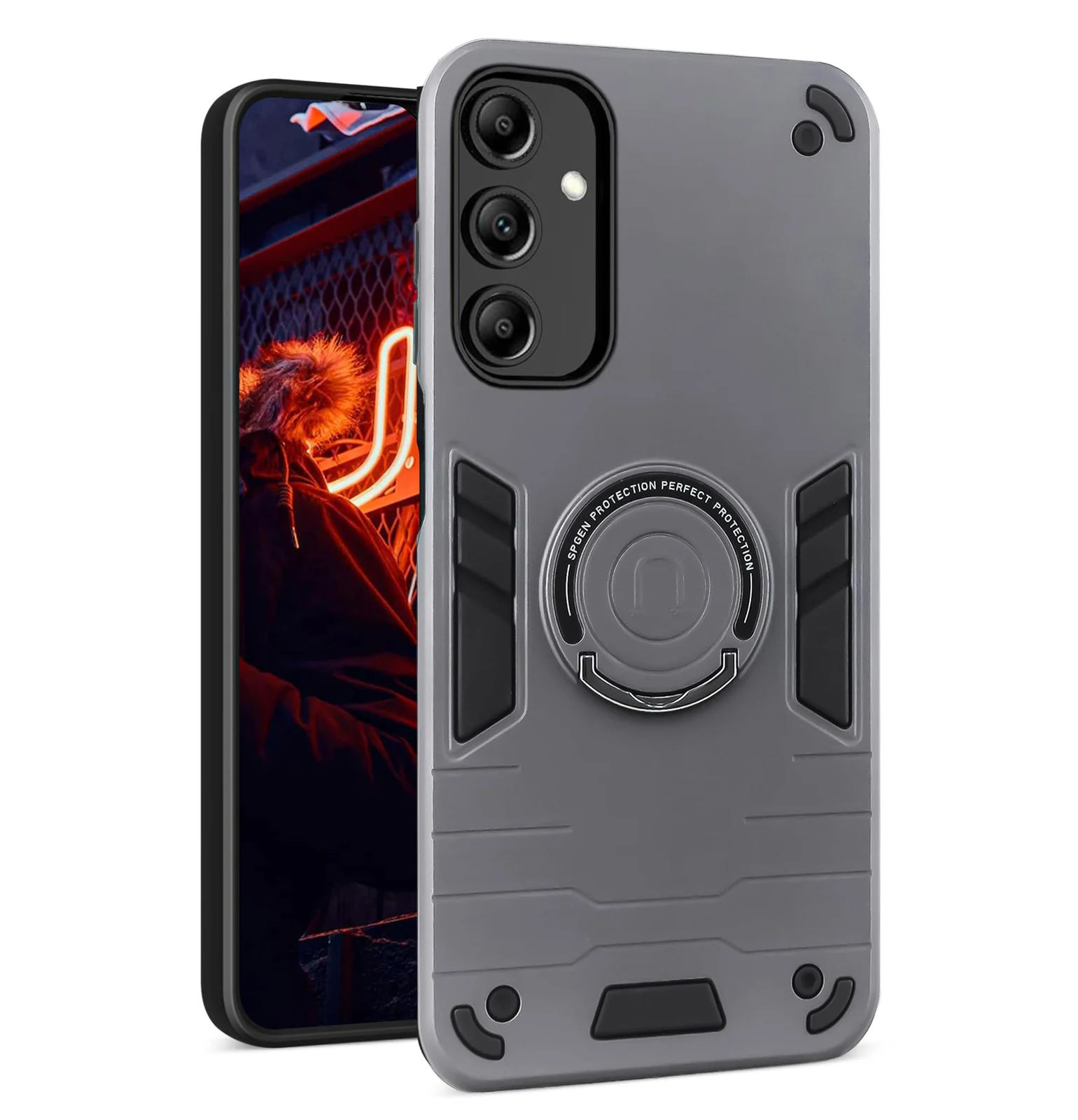 Samsung Galaxy A16 5G / 4G — DL3 Mobilak Case for Samsung Galaxy A16 5G / 4G Case with Kickstand, Shockproof and Anti Scratch Magnetic Ring Holder Stand Protective Phone Cover